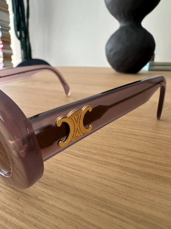 Celine CL40194U 45F Triomphe Sunglasses Brown Crystal Gradient Authentic w/ Case main image 3